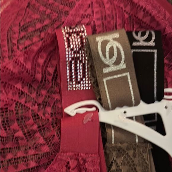 Bebe Lace and Rhinestone Embellished Lingerie Set - Picture 5 of 5